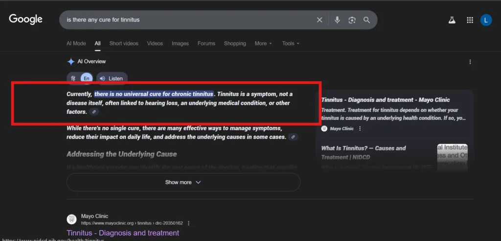 Scientific Truth About Tinnitus